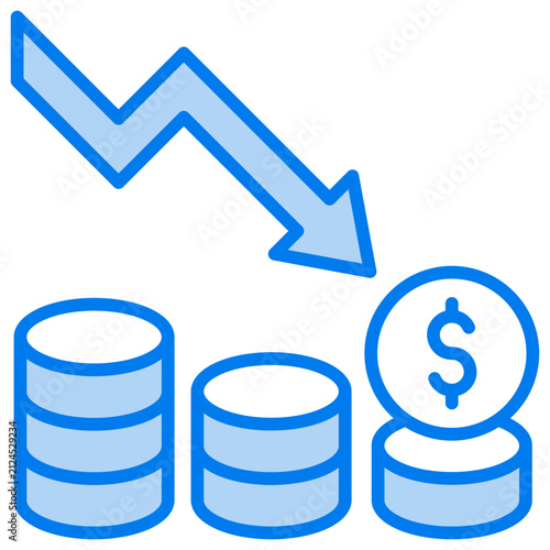 Принти на полотні Currency Devaluation Icon