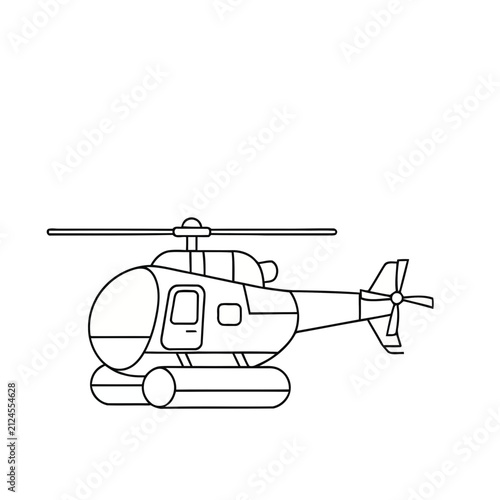 Vector illustration of a cartoon helicopter