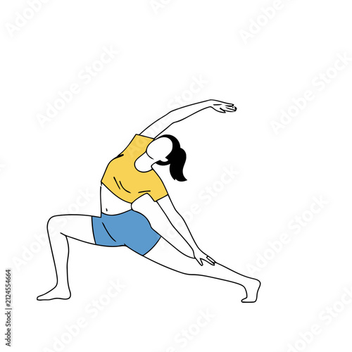 Woman in yoga pose