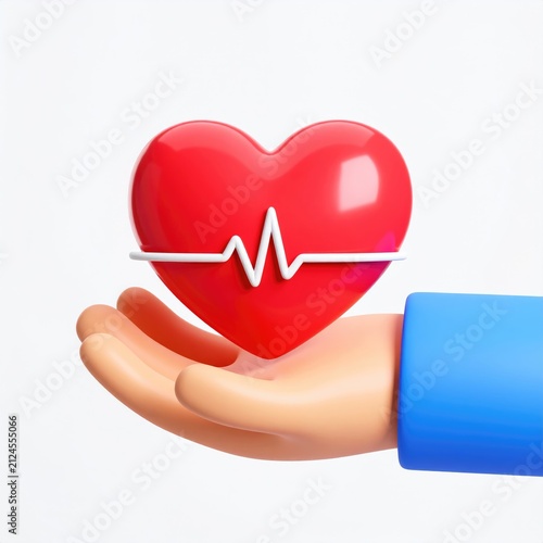 A stylized hand cradles a red heart with a white heartbeat line (1)