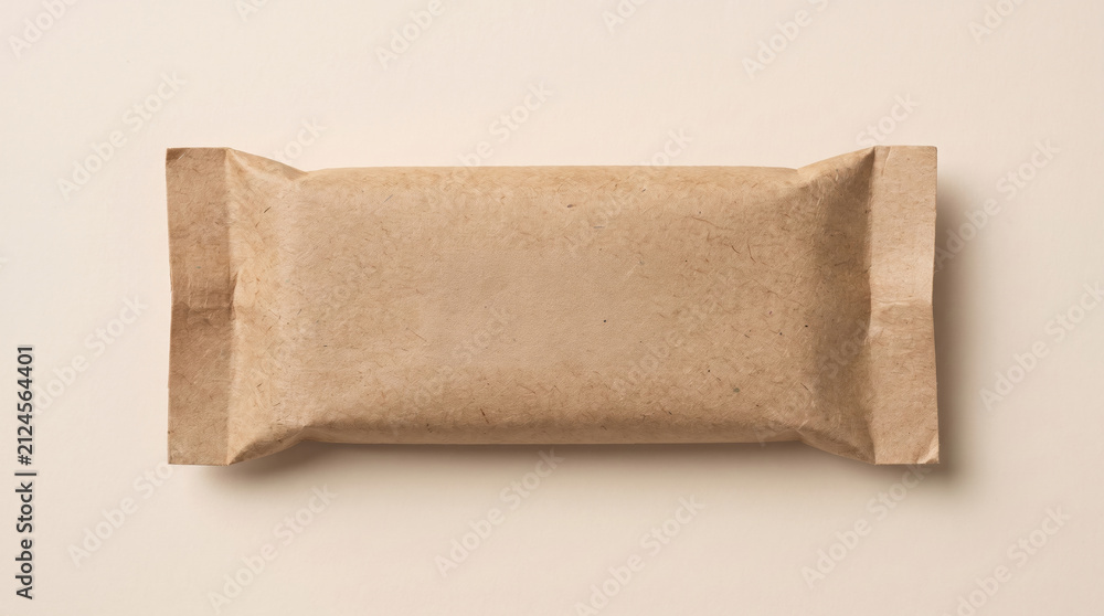 Obraz premium Kraft paper snack bar mockup natural packaging minimal design eco friendly
