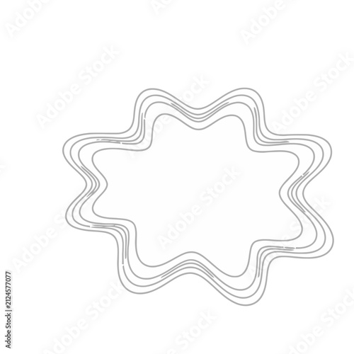Abstract wavy lines forming a star shape