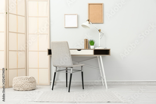 Interior of office with fol...