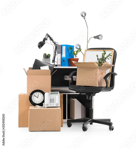 Cardboard boxes with armcha...