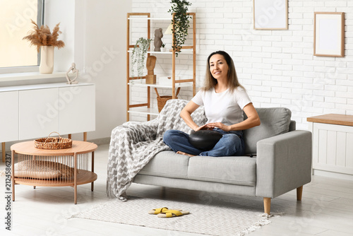 Beautiful mature woman with...