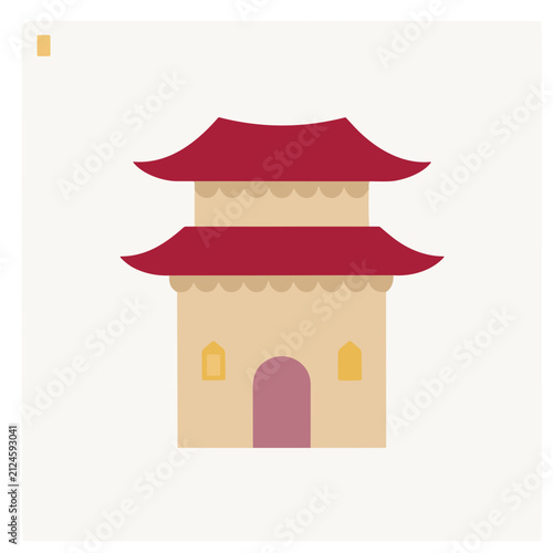 Temple Building Flat SVG Icon