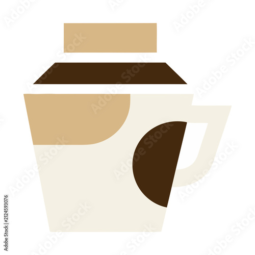 Abstract Coffee Cup Illustration