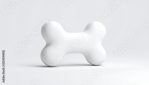White chew toy bone for dog pet 3D render