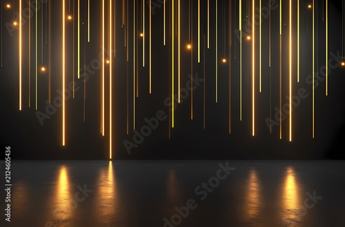 Abstract Neon Light Stage Design
