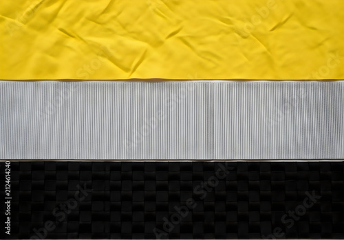 Abstract horizontal stripes in yellow grey and black colors