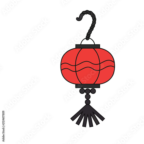 Red Chinese Lantern with Tassel