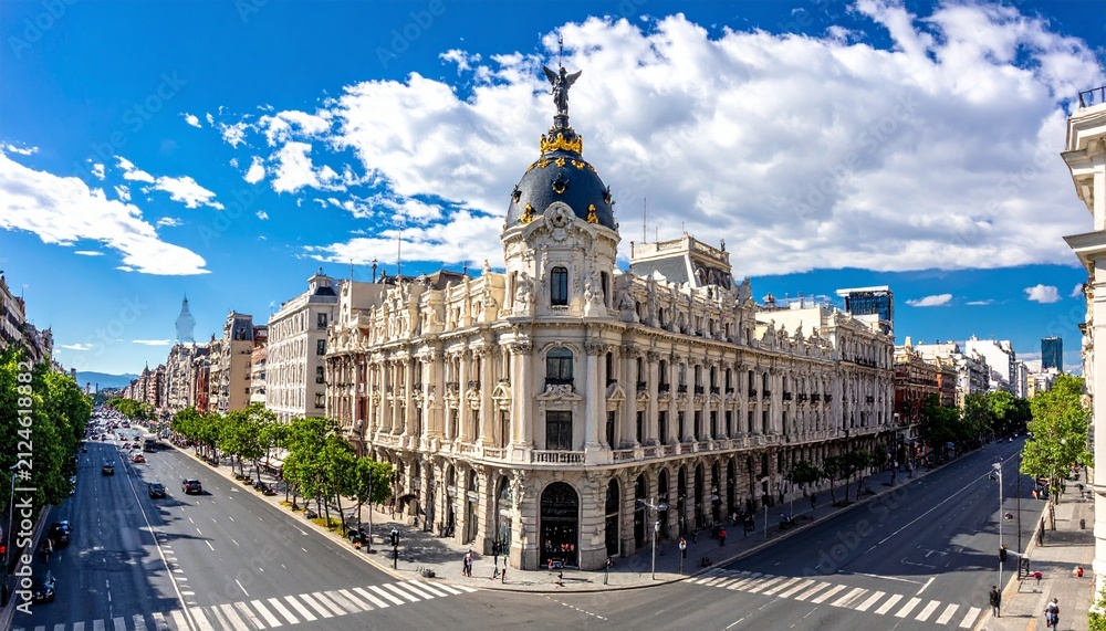Obraz premium Metropolis Building Madrid Intersection