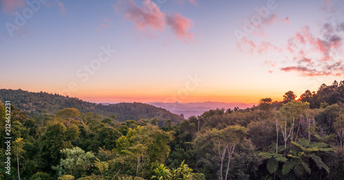 Sunset Panorama Over the Valley