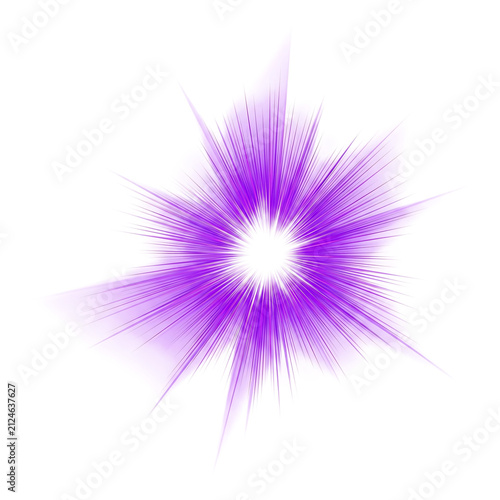 Purple glitter starburst sparkle with bright shine and rays