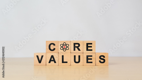 Картината върху платно Core values, corporate values concept