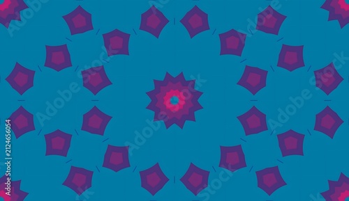 Konstfotografi Intricate Floral Patterns in Vibrant Colors