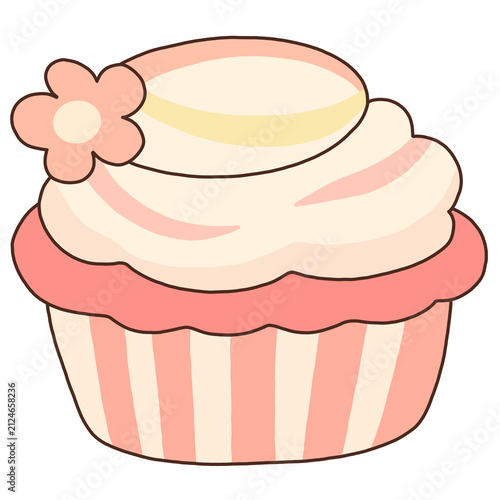 vector illustration of a cupcake