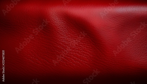 Dark Red Detailed Leather Texture On Wide Banner Background With Copy Space Ai Generative