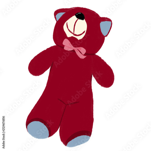 Cute Teddy Bear Doodle Illustration