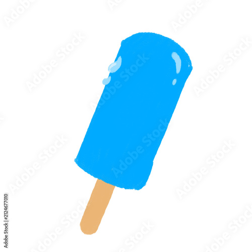 Blue Popsicle Doodle Illustration