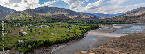 beautiful landscapes of Chitral, panoramic view of Ayun a green village in Khyber Pakhtunkhwa 