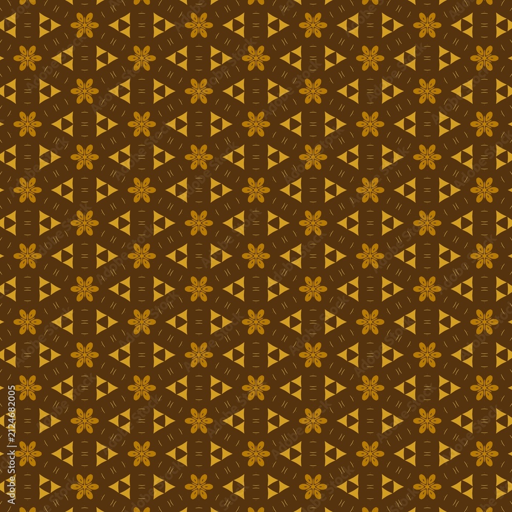 Fototapeta premium Stylish Floral Motif Pattern with Warm Colors