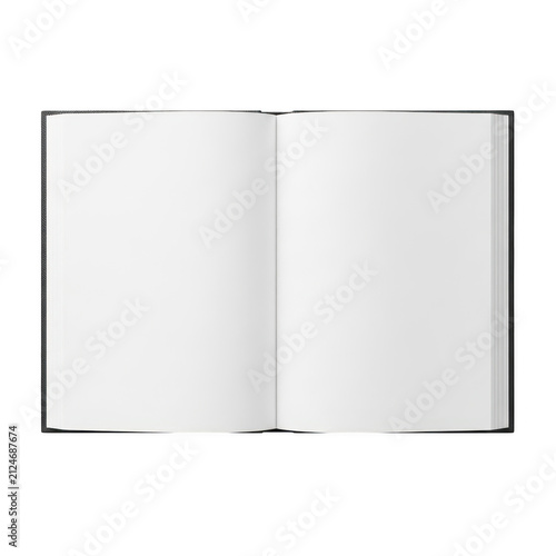 Open Blank Notebook isolated on transparent background