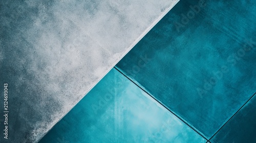 Modern minimalist concrete and tile surface with geometric division and textured finish