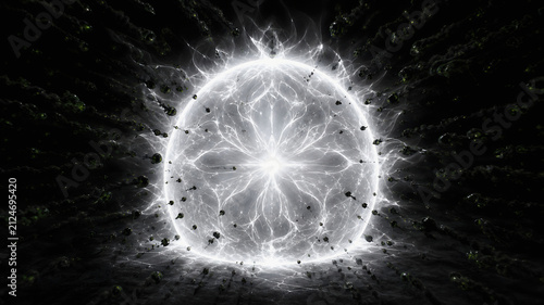 Energy sphere abstract futuristic glowing white dark cosmic power energy sphere abstract futuristic glowing white dark cosmic power shock wave