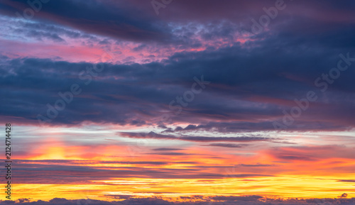 Photography sunset in the sky