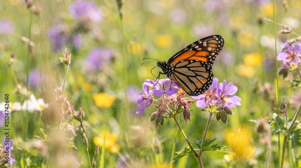 Fototapeta premium butterfly on a flower