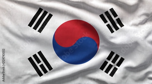 Fotografie south korea flag
