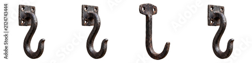 the collection set of the four ( HÖGAFFEL wall  block hooks) on withe background PNG photo stock''