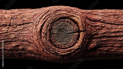Close up view of natural tree bark texture with dark knot background detailed material forestry