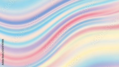 An abstract colorful background featuring glowing lines and waves with a smooth flowing silk texture in a soft blue wavy pattern design