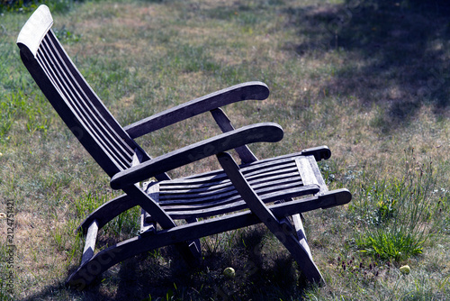 Photography chair on the grassnacka,sverige,sweden,summer,stockholm,