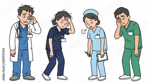 疲弊した医療従事者