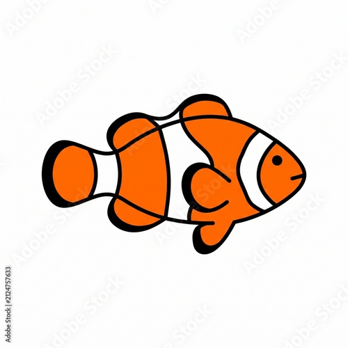 Friendly Clownfish Mascot Illustration with Soft Colors