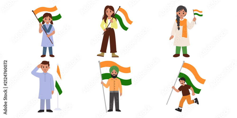 Fototapeta premium Indian Flag Independence Republic Day