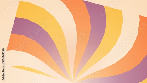 Retro 70s Style Sunburst Background with Angular Rays