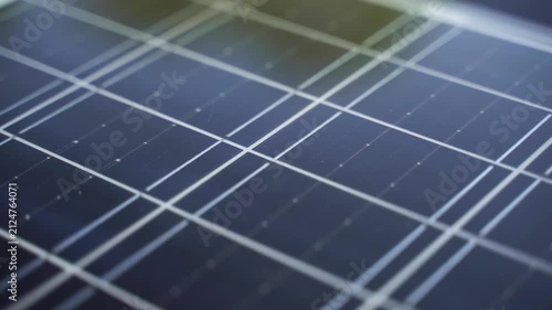 Solar panel surface grid. Macro close-up modern photovoltaic solar panel surface.