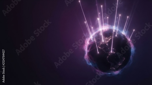 Luminous Beams on Dark Planet with Mist
