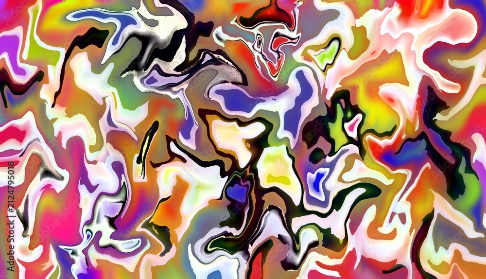 Obraz premium Abstract background of colorful liquid liner. Abstract texture of liquid acrylic