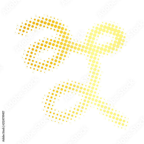 Gold Halftone Swirl