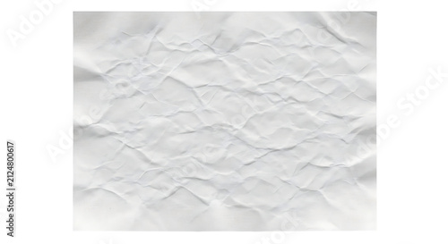 crumpled white paper with realistic texture and soft shadows, high-quality PNG