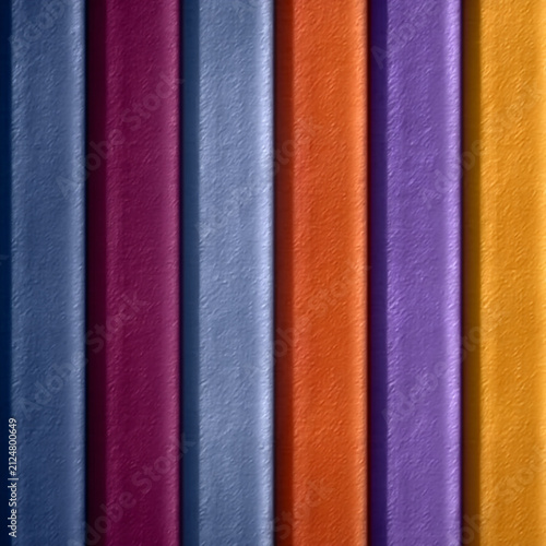 Abstract background featuring vertical parallel stripes in blue orange and purple, abstract