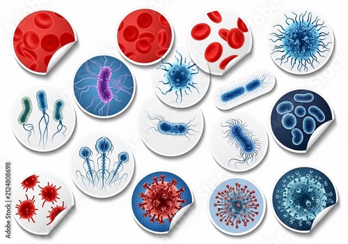 Microscopic Worlds: A vibrant collection of digital illustrations showcasing the intricate beauty of cells and bacteria.