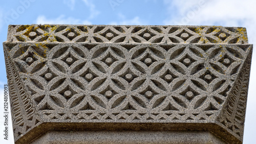Картината върху платно Ornate stone carving from ancient architecture
