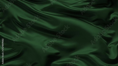 Luxury emerald green silk fabric animation with flowing glossy satin folds. Seamless looping motion background for premium branding, elegant presentations, fashion and digital video production