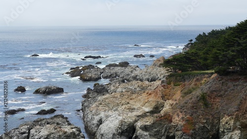 The beautiful costline landscape along the No 1 highway in California